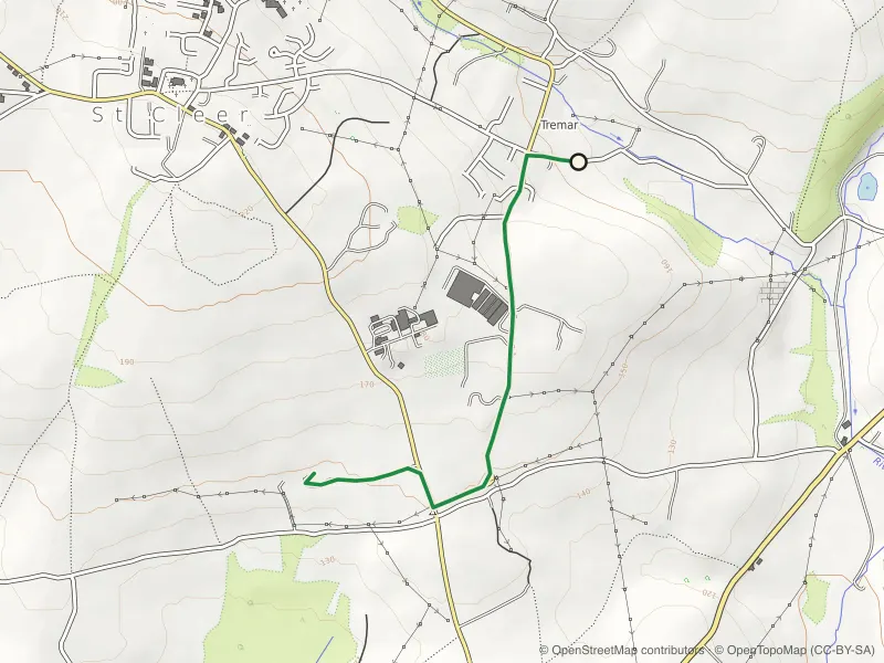 Map of the Golitha Falls and Draynes Wood route line